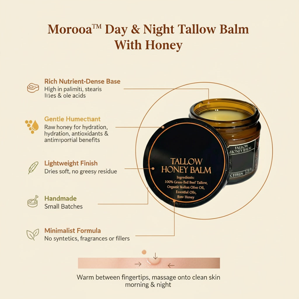 Morooa™ Day & Night Tallow Balm With Honey